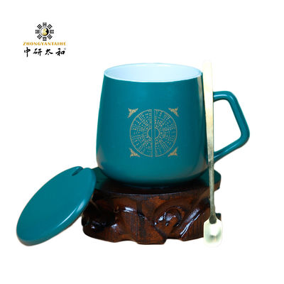 マット7x9cmのスプーンとの再使用可能な陶磁器のコーヒー カップの伝統中国医学様式