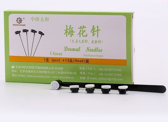 PVCハンドル梅の花針 12本入り箱 鍼灸およびウェルネスの専門家向け